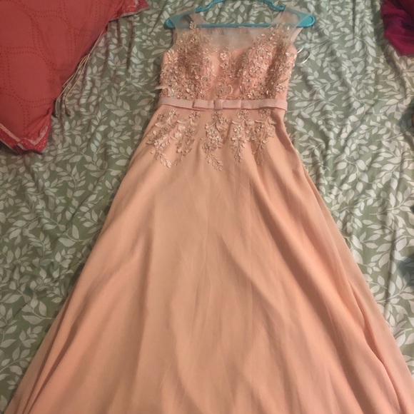 Long Baby Pink Gown - Picture 1 of 2